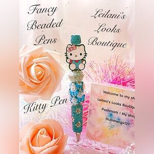 Fancy beaded pen/gifts/hello kitty/butterfly pen/pink bow